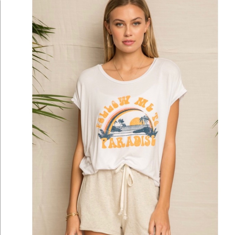 NEW “Paradise " soft Graphic Tee - Picture 2 of 10